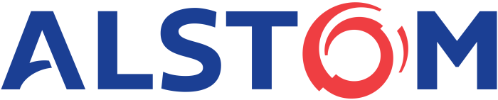 Alstom logo, white bg