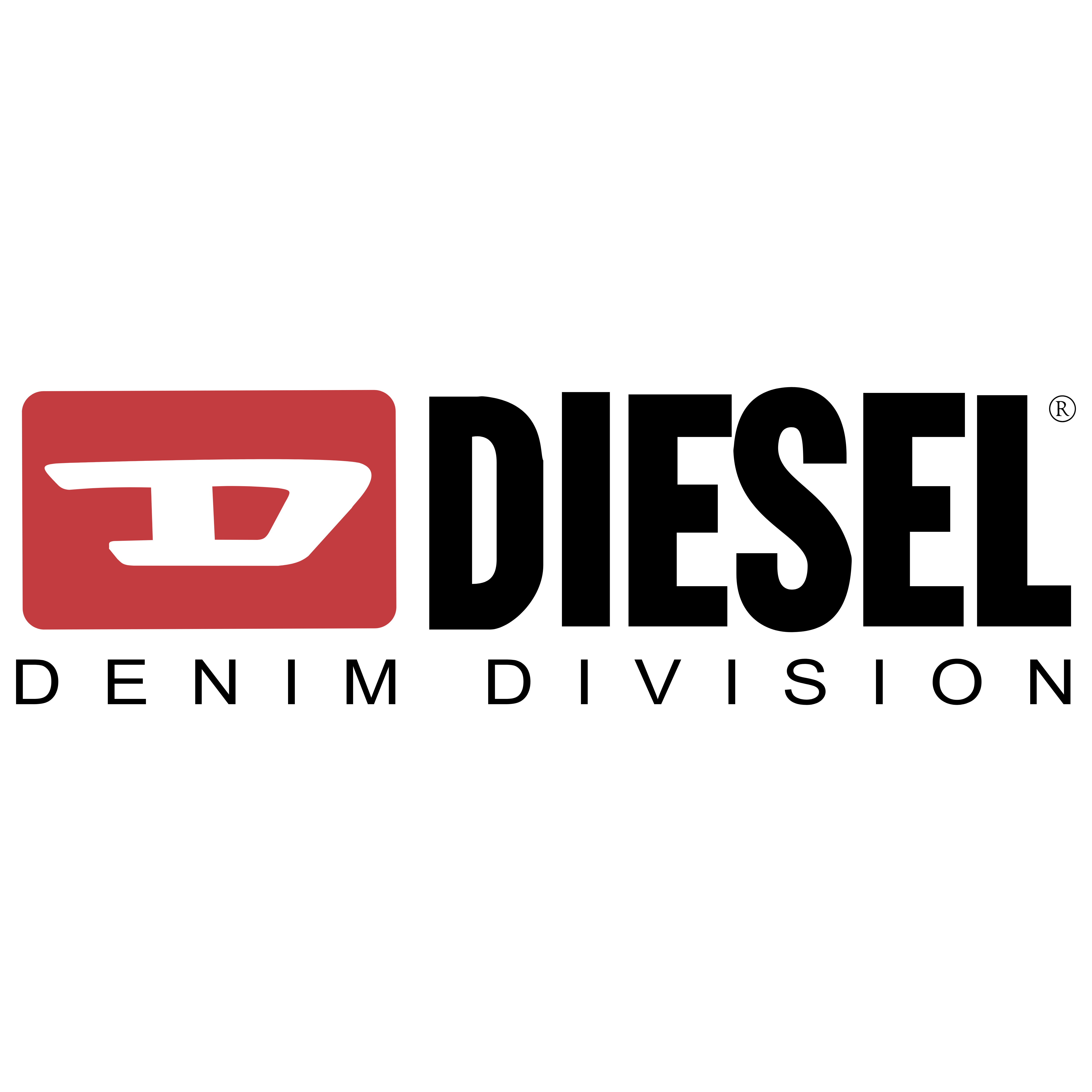 diesel logo red branding