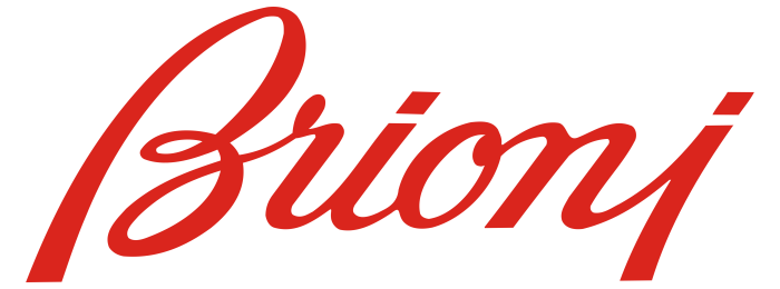 Brioni logo, logotype, emblem, red