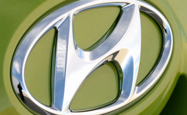 Hyundai logo on the car