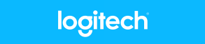 Logitech logo, blue