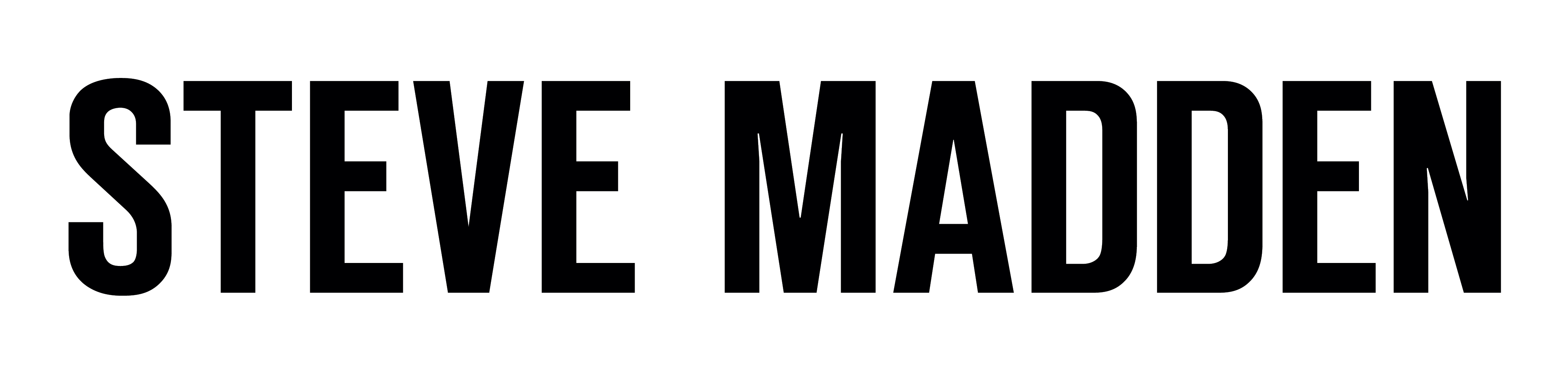 Steve Madden logo, white color
