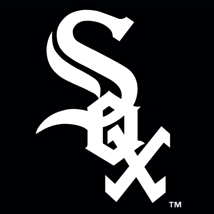 Chicago White Sox Insignia, logo, black and white