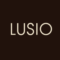 Lusio logo, logotype, black