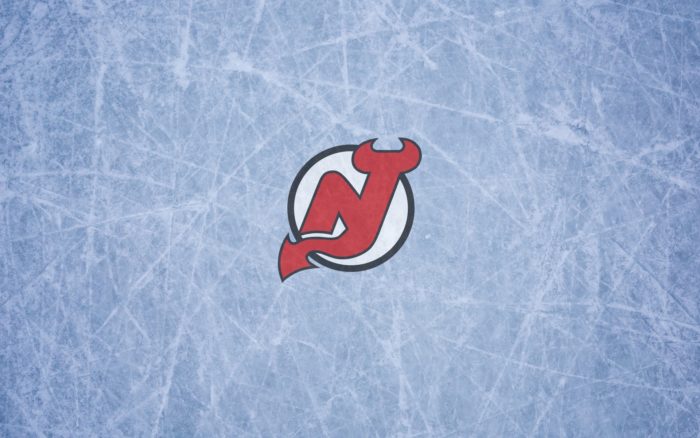 New Jersey Devils wallpaper with logo on the ice, widescreen, 1920x1200, 16x10