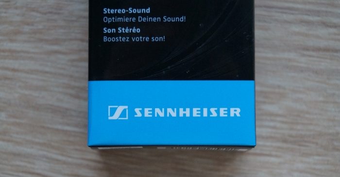 Sennheiser logo on the box