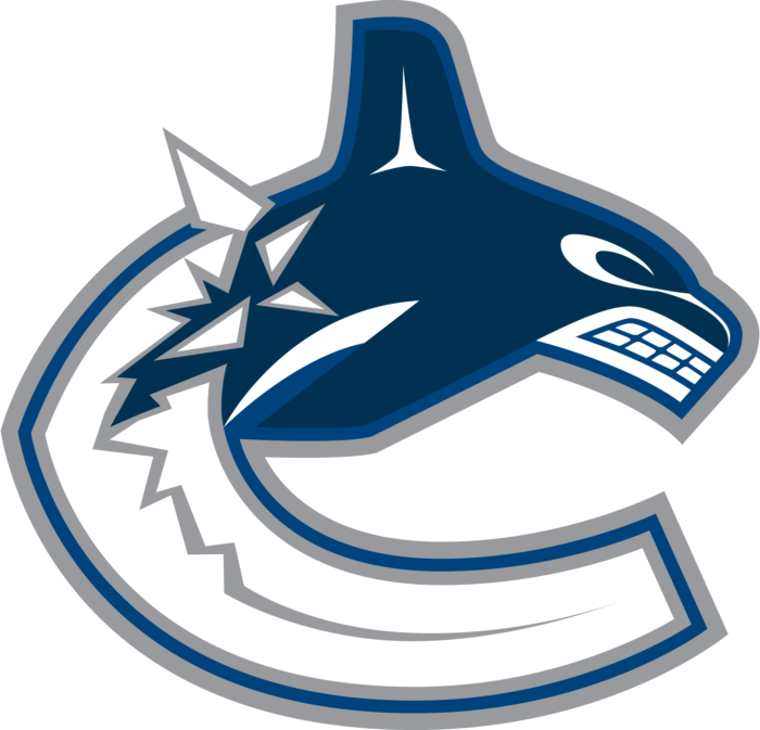 Vancouver Canucks logo, logotype, emblem, white and blue