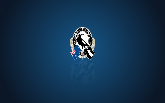 Collingwood Magpies wallpaper with team logo, blue desktop background - 1920x1200 px