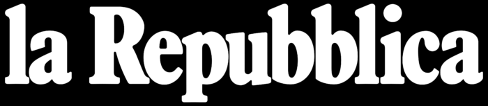 La Repubblica logo, black