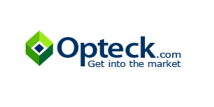 Opteck logo, slogan