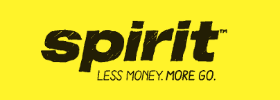 Spirit Airlines logo, yellow bg