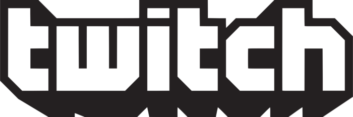 Twitch logo, logotype, black
