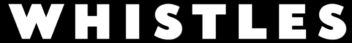 Whistles logo, black background