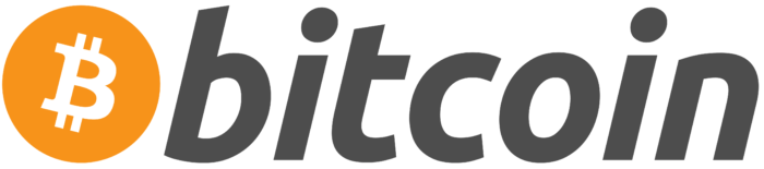 Bitcoin logo, white background