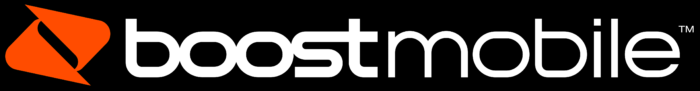Boost Mobile logo, black background