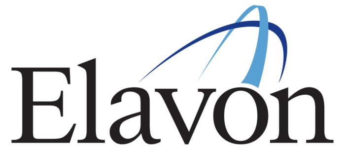 Elavon logo, white background