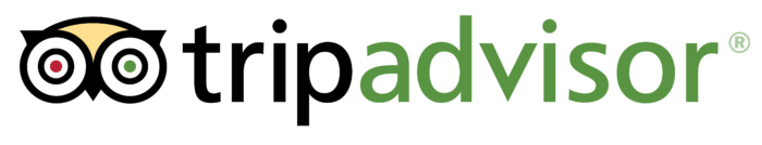 TripAdvisor logo, white background