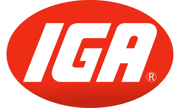 IGA logo, with gradient