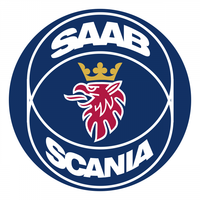 Saab Scania logo white