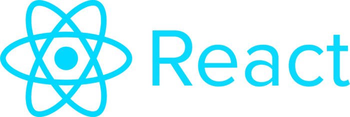 React logo, wordmark