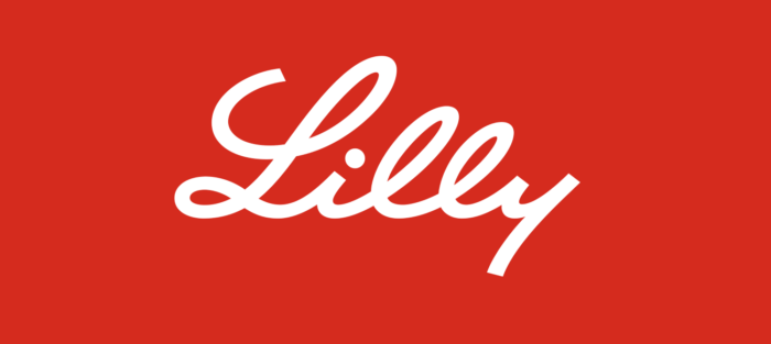 Eli Lilly and Company logo, white-red