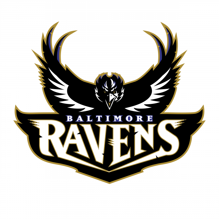 Baltimore Ravens Metallic Freeform Logo Auto Emblem