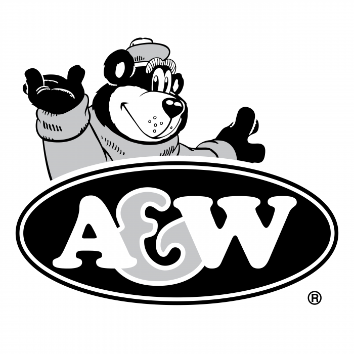 A&W bear logo black