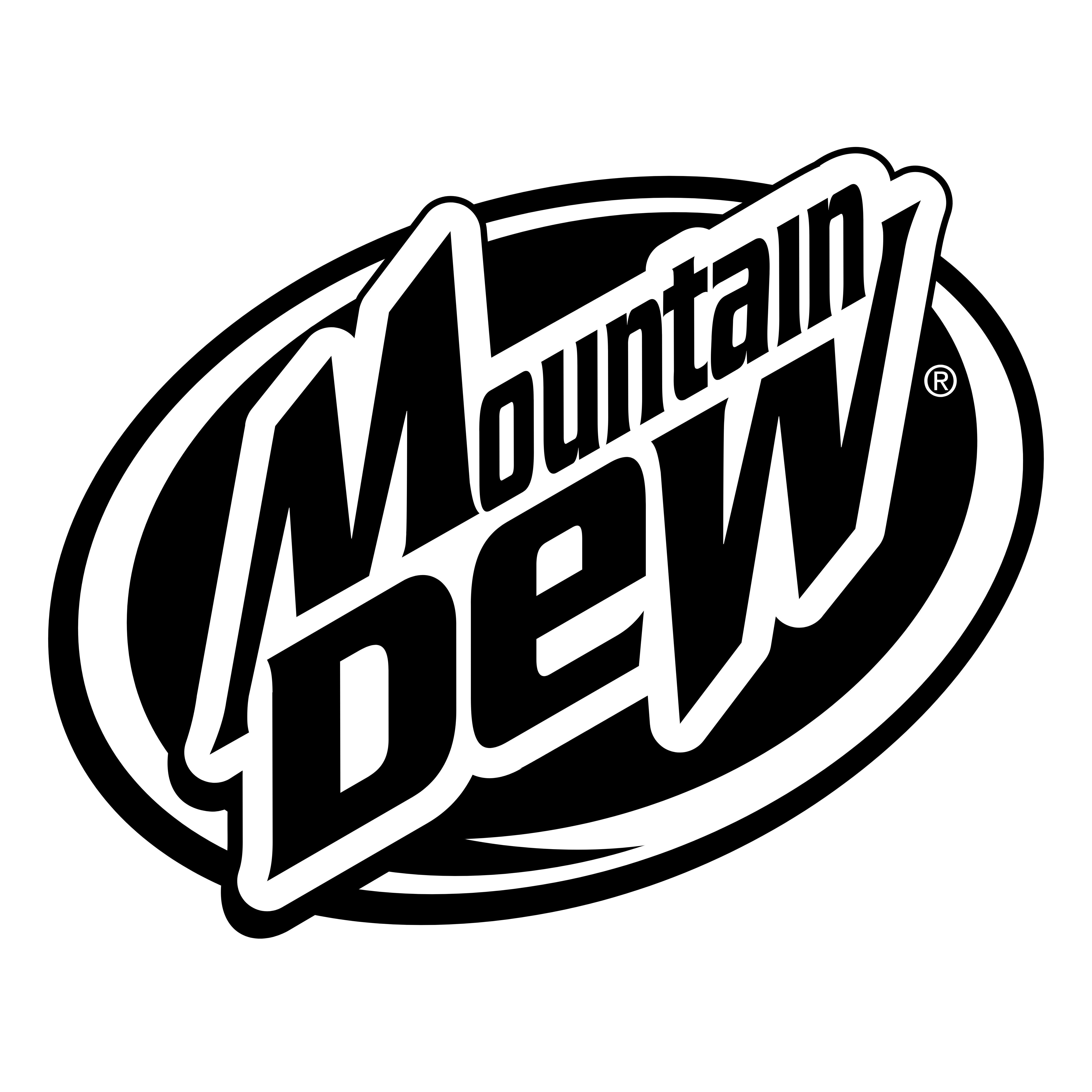 Mountain Dew logo oval, SVG.