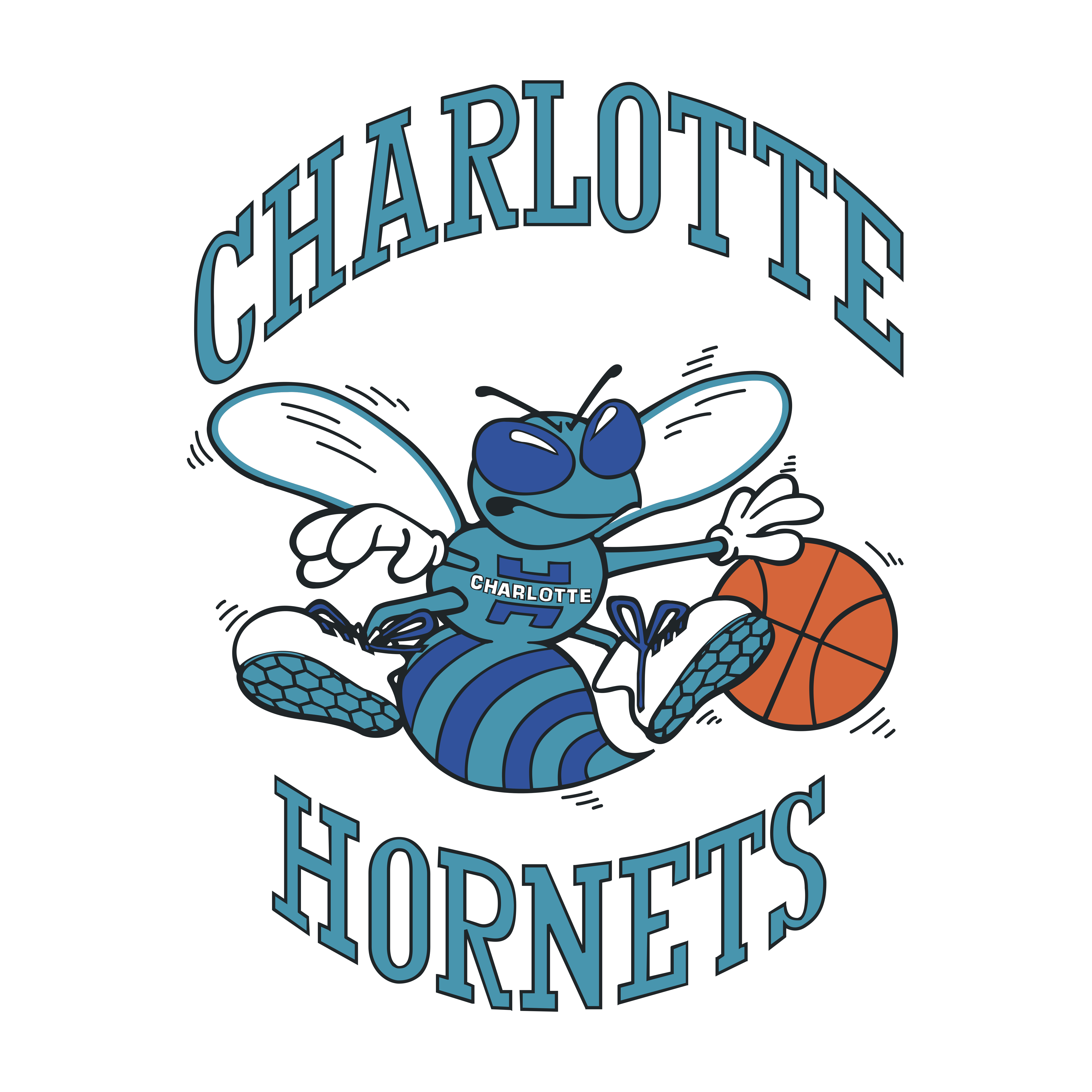 Charlotte Hornets Silhouette Logos