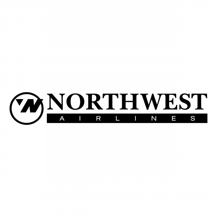 Northwest Airlines logo black