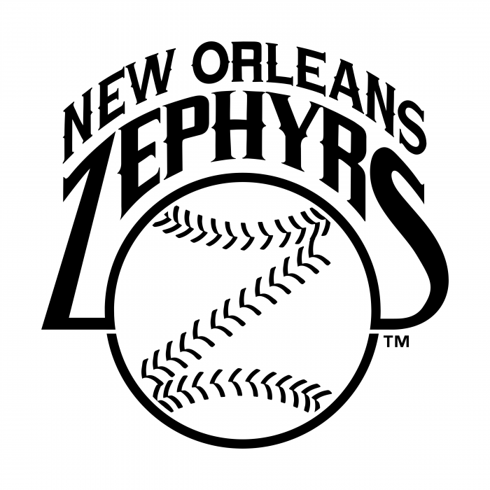New Orleans Zephyrs logo black