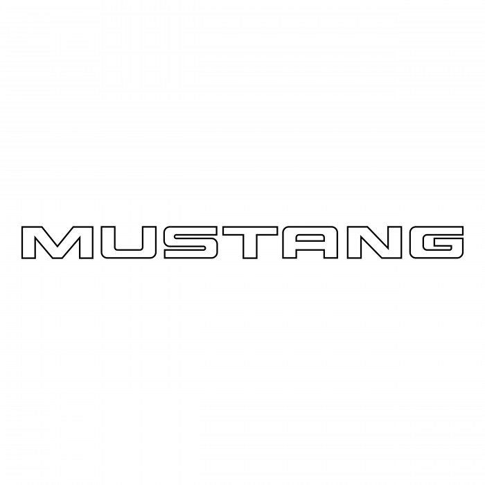 Mustang logo white