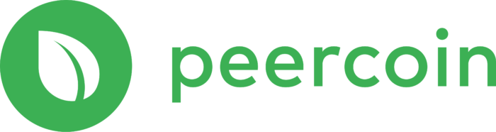 Peercoin Logo horizontally green