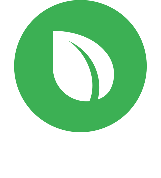 Peercoin Logo vertically white text
