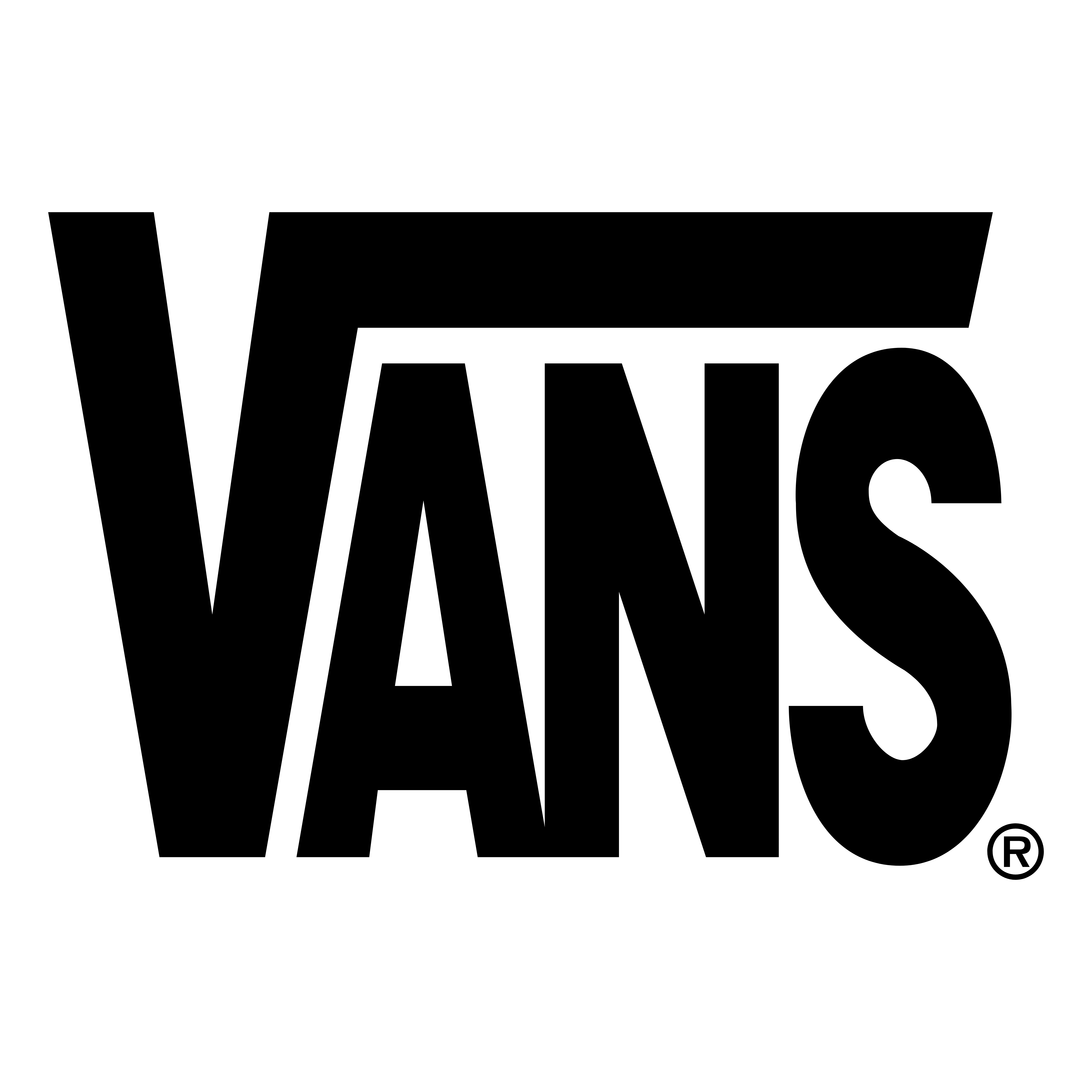 vans logo black and white