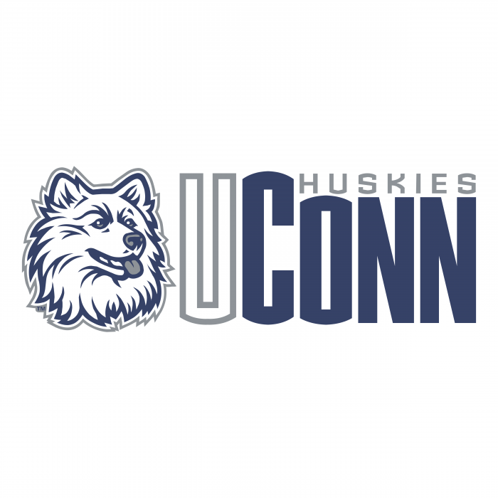 Connecticut Huskies logo blue
