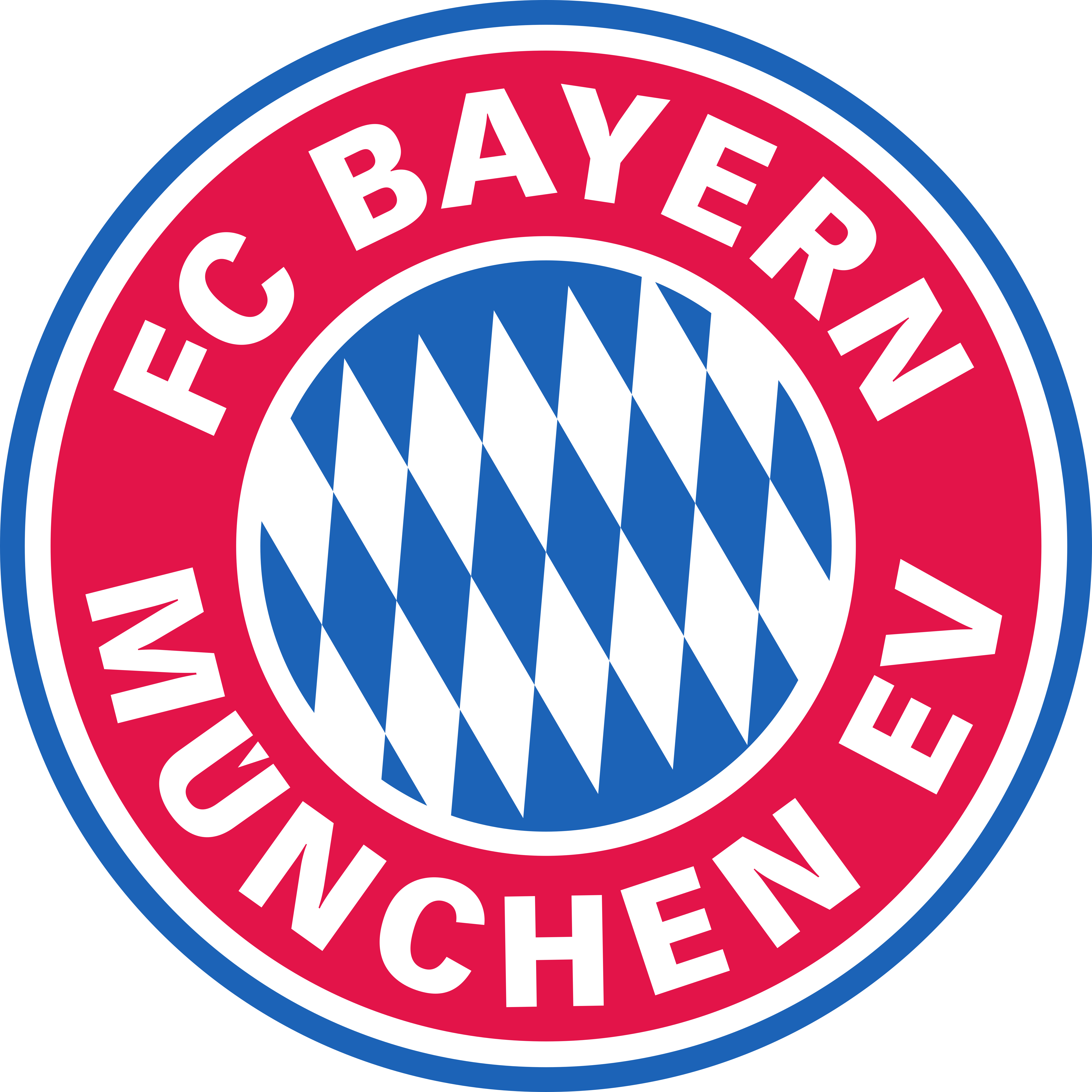 alter Bayern München Aufkleber Bogen runde Logos RAR 