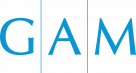 Global Asset Management Logo blue text