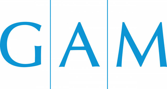 Global Asset Management Logo blue text