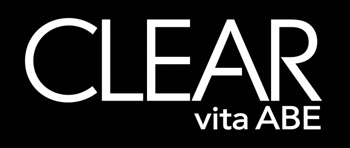 Clear Vita Abe Logo white text