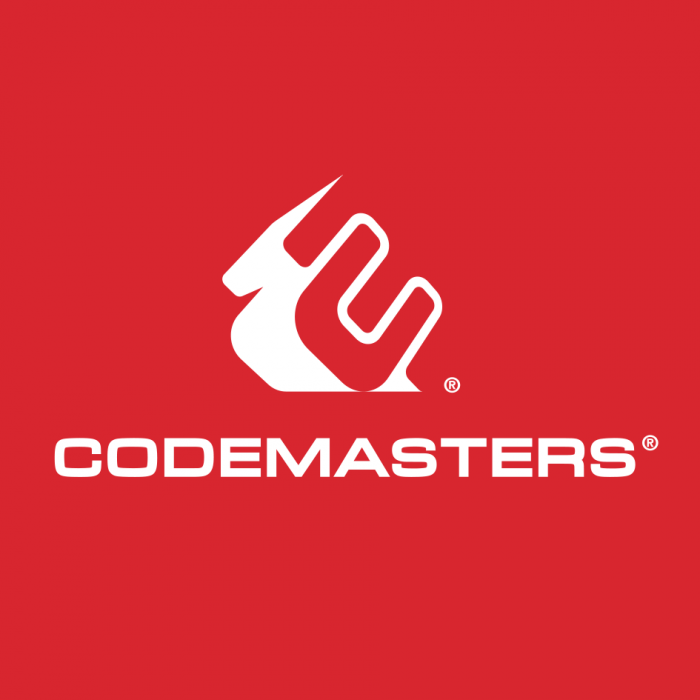Codemasters logo PRIMARY RED REVERSE