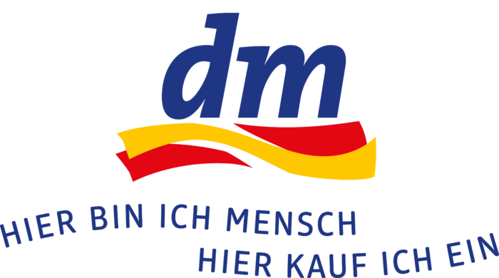 Drogerie Markt Logo blue text