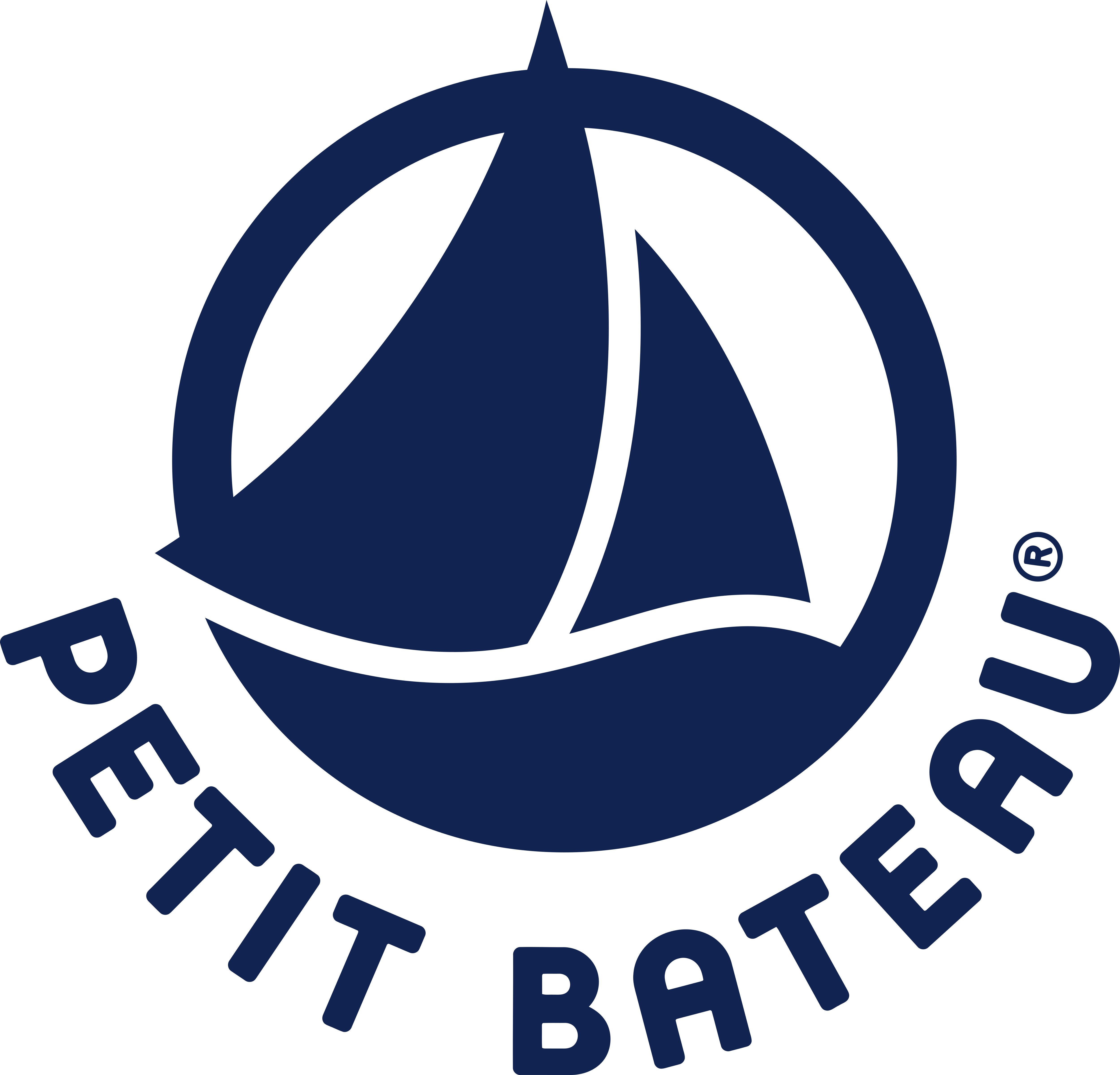 Petit Bateau Mariniere Ringelpulli natur-marineblau NEU Gr.116 Segelboot-Logo