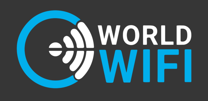 World Wi Fi Logo black background