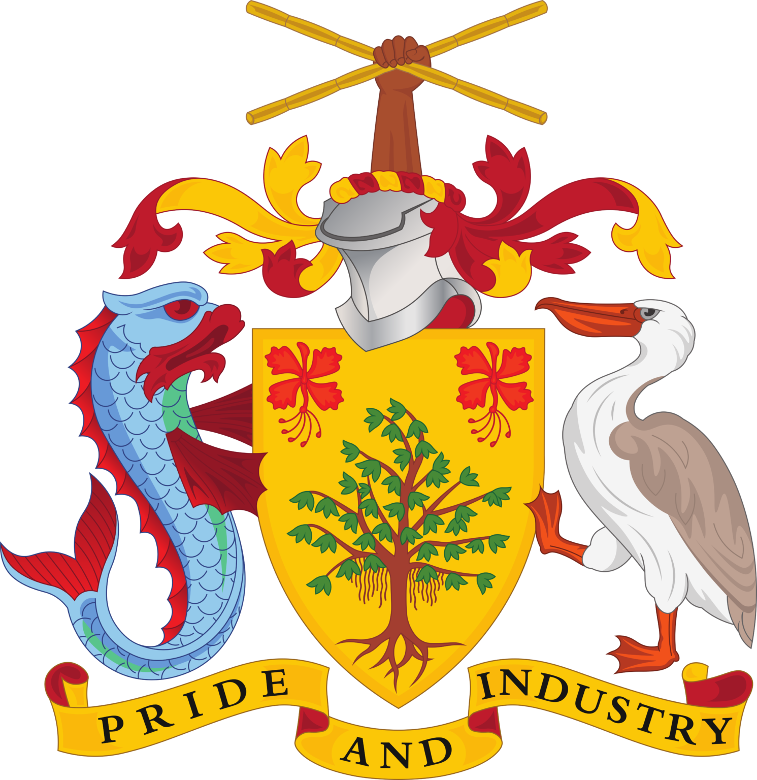 Barbados Coat Of Arms Symbols