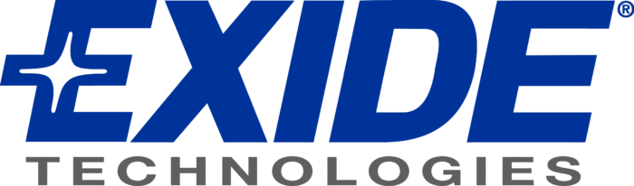Exide Logo blue text