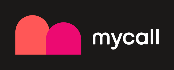 Mycall Logo black background