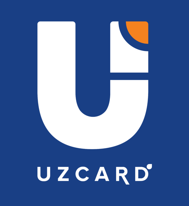 Uzcard Logo white text