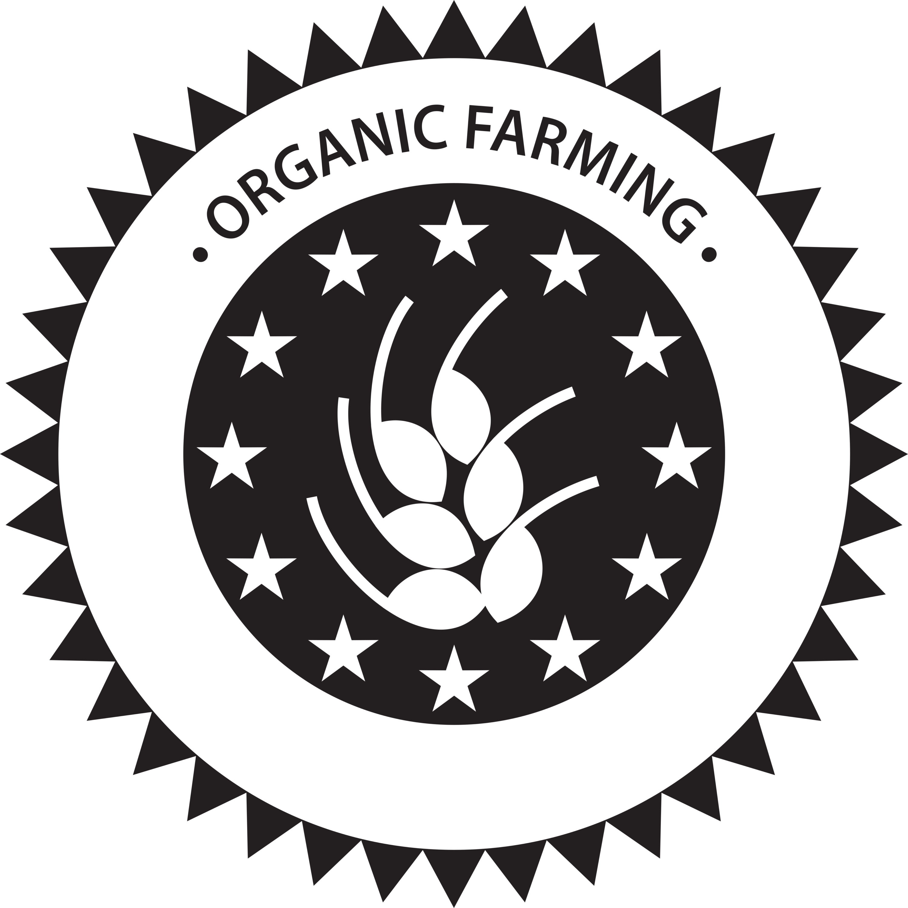 Organic Farming Logo black