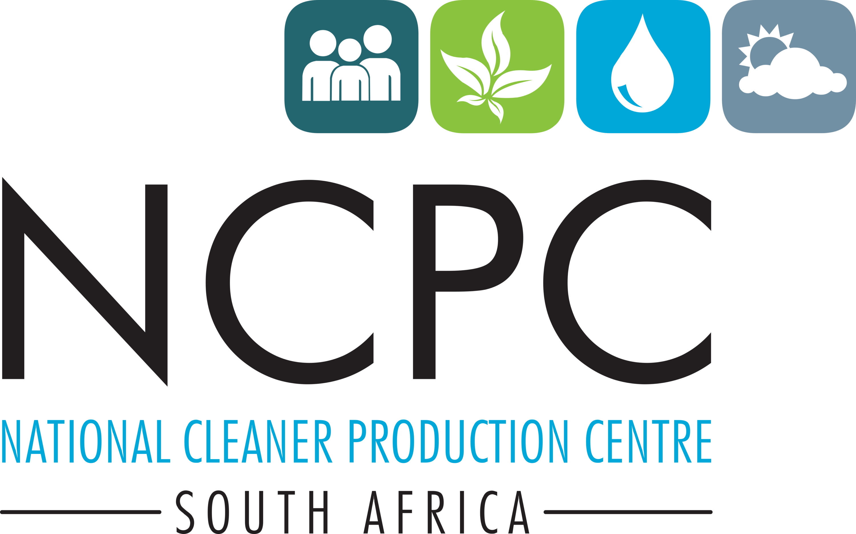 The National Cleaner Production Centre of South Africa (NCPC SA) Logo
